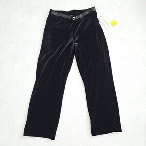 Vtg 90s Black Velvet Pants Petite Small Cafe au Lait Whimsigoth Witchy Y2K Bling